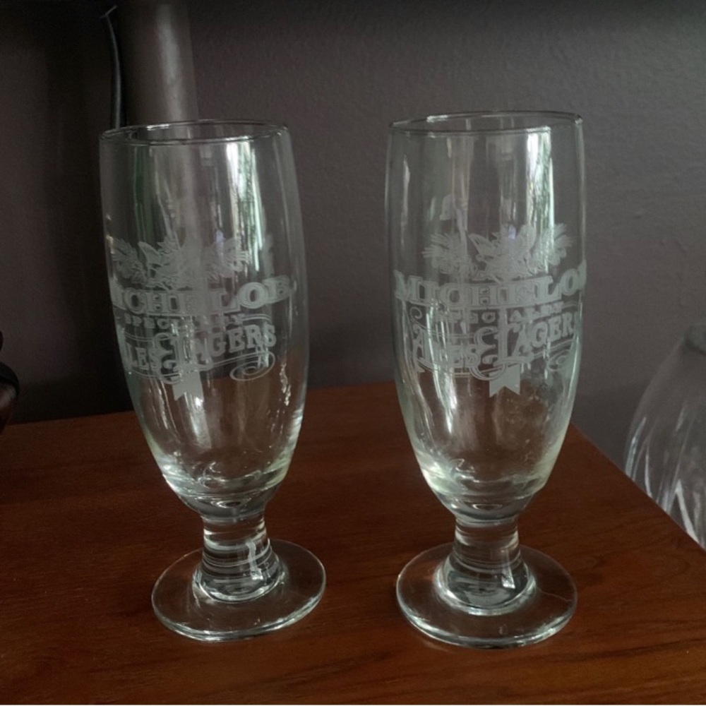 Michelob beer glasses (2)